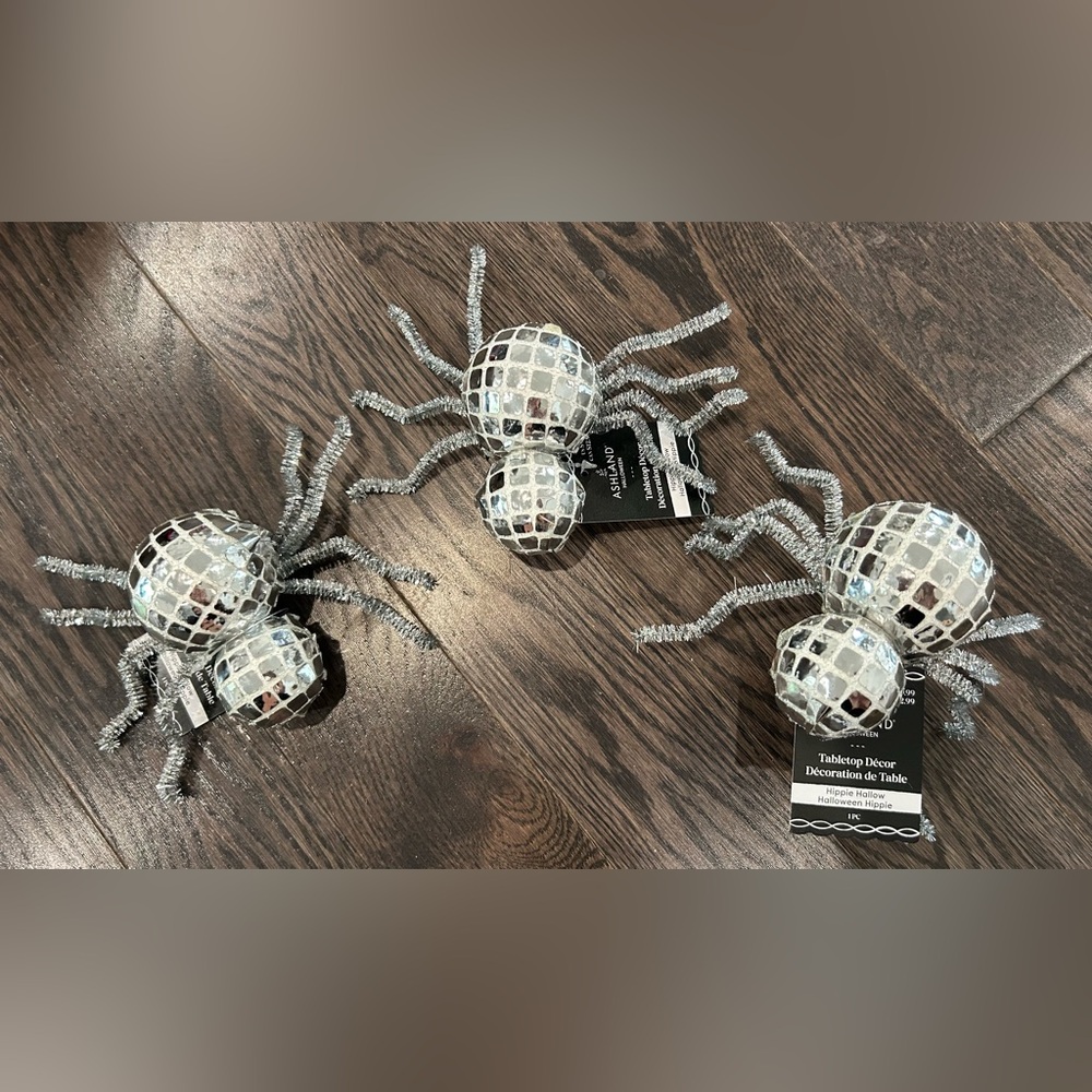 Ashland Mirrored Silver Spider Decor NWT
